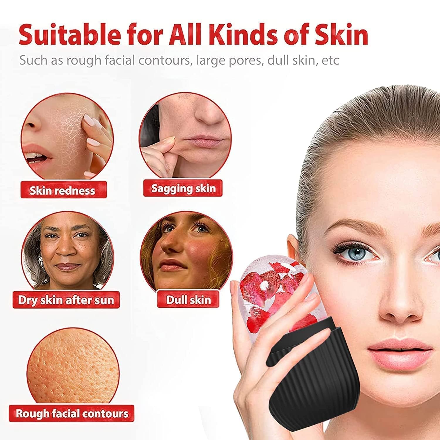 1224B Face ice roller | Ice Roller For Face | Ice roller for face massager | Face Ice Treatment Reduce Face swelling and under eye puffiness (Black) DeoDap 1224B Face ice roller | Ice Roller For Face | Ice roller for face massager | Face Ice Treatment Reduce Face swelling and under eye puffiness (Black) DeoDap